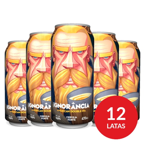 Caixa Ignorância Double IPA 473ml - 12 unidades