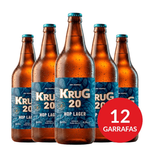 Caixa Krug 20 Hop Lager (s/ glúten) 600ml - 12 unidades