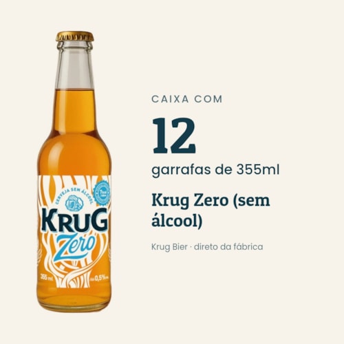 Caixa Krug Zero (sem álcool) 355ml - 12 unidades