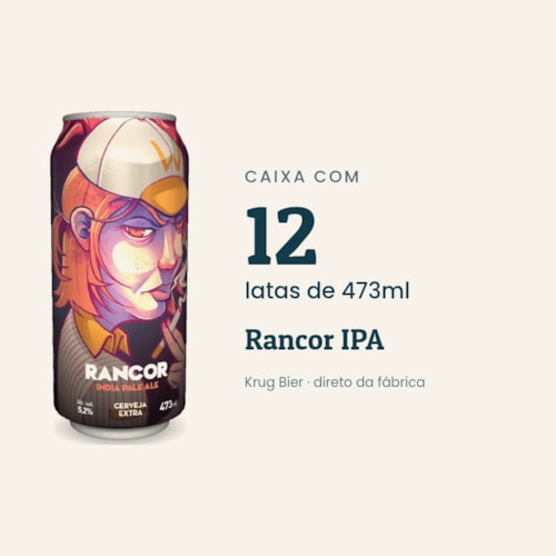 Caixa Rancor IPA 473ml - 12 unidades