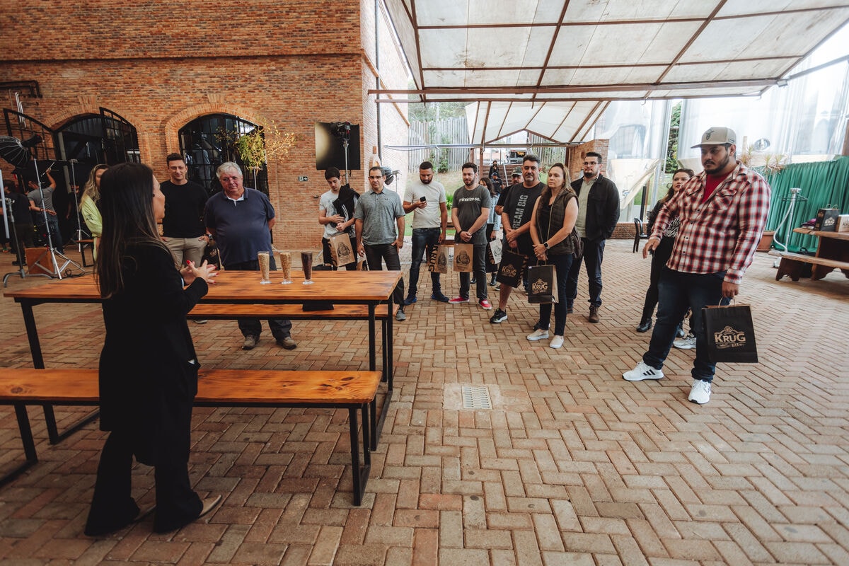 Biergarten da Krug durante a visita